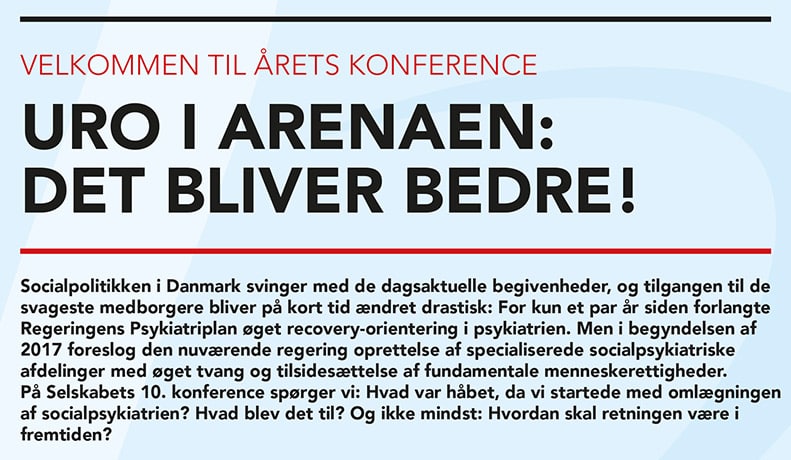 Konference 2017 – Uro i arenaen: Det bliver bedre!