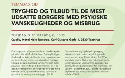 Temadag 17. maj 2018: Tryghed og tilbud til de mest udsatte borgere – Tilmeld dig nu!