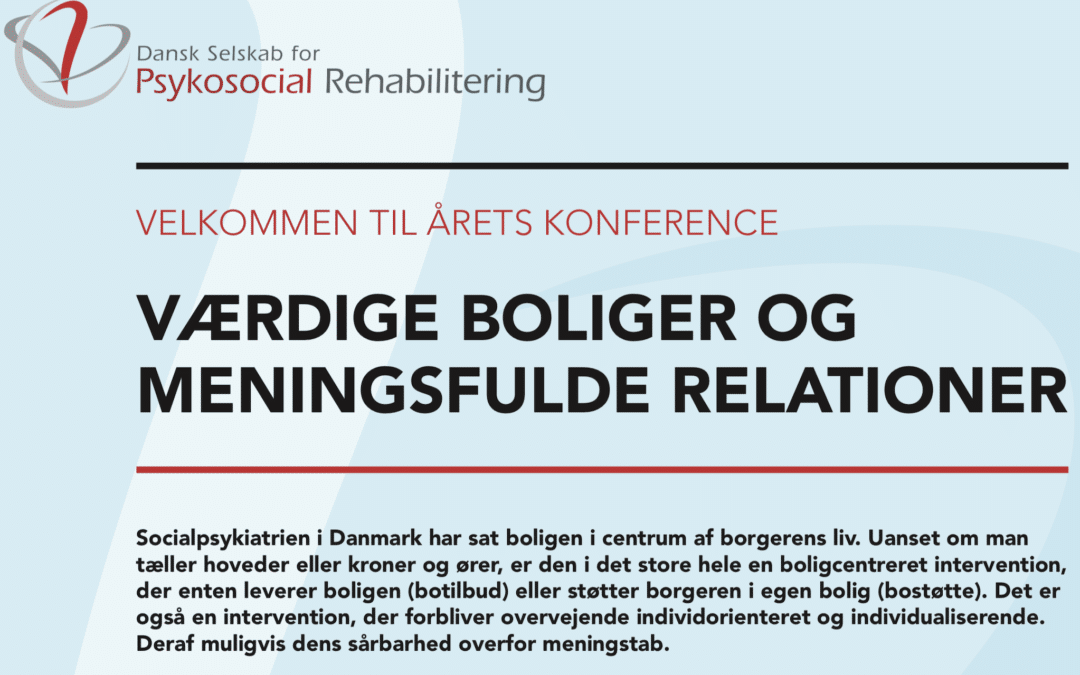 Konference 2019: Værdige boliger og meningsfulde relationer